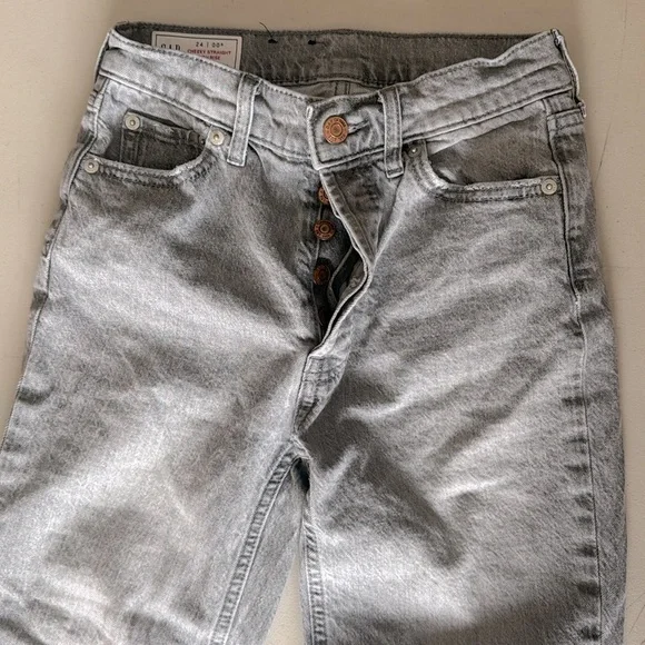 GAP Women's Gray Straight Leg Jeans - Picture 4 of 7